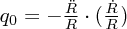 $ q_0= -\frac{\ddot{R}}{R}\cdot(\frac{\dot{R}}{R}) $