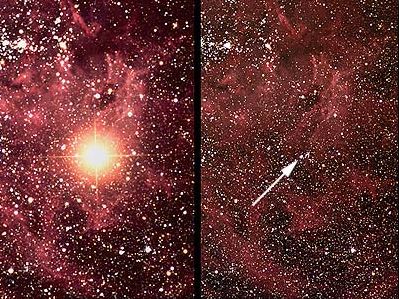 Around supernova 1987A, before and just after the event