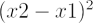 $ (x2-x1)^2^ $