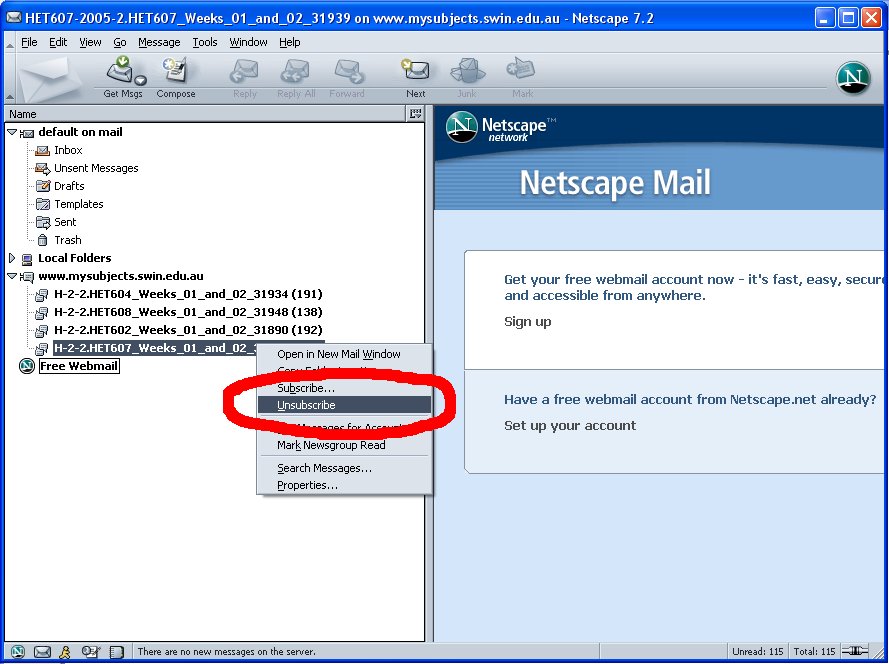 Right click on the news group you wish to reset and click on Unsubscribe