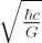 $ \sqrt{\frac{\hbar c}{G}} $